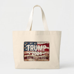 Bolsa Tote Grande Salve a América de novo.