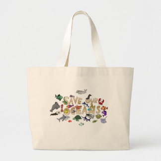 Bolsa Tote Grande Salve o saco dos oceanos