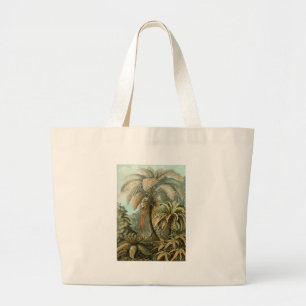 Bolsa Tote Grande Samambaia Palmeira Arte Botânica Antiga de Samamba