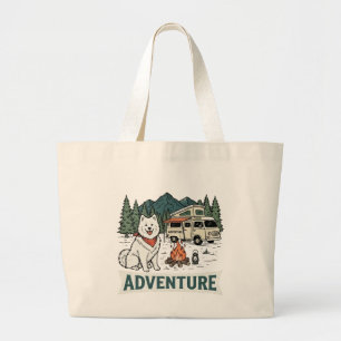 Bolsa Tote Grande Samoyed Feito Para Aventura