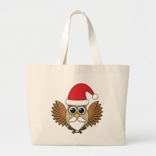 Bolsa Tote Grande Santa Claus Owl