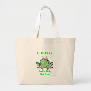 Bolsa Tote Grande SAPO (confie inteiramente no deus)