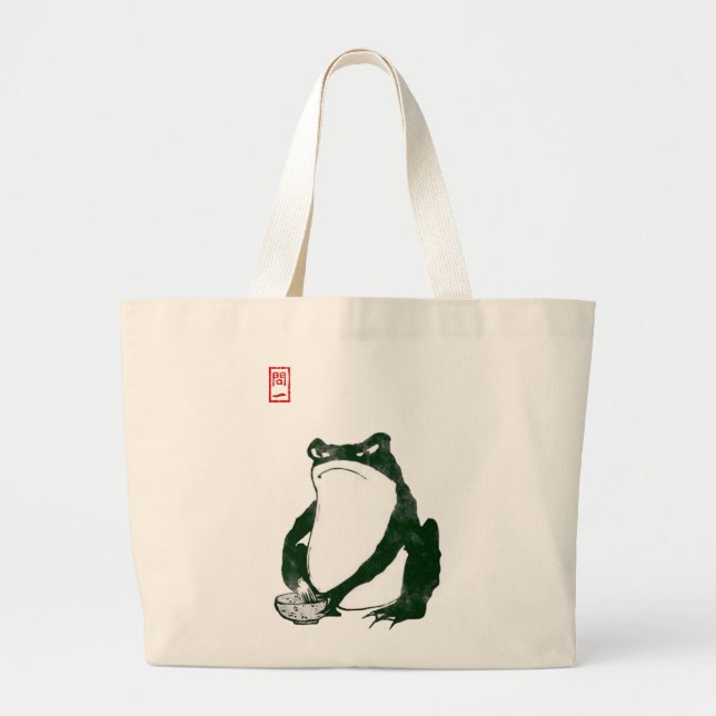 Bolsa Tote Grande Sapo Indecente Japonês Fez século XIX (Frente)