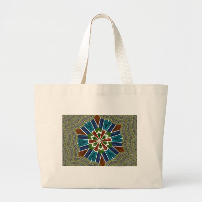 Bolsa Tote Grande Sari inspirou Design com detalhes de insinuação (Frente)