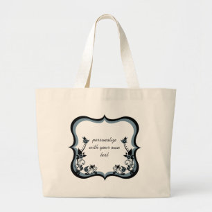 Bolsa Tote Grande Sassy Floral Frame Bag, Escuridão