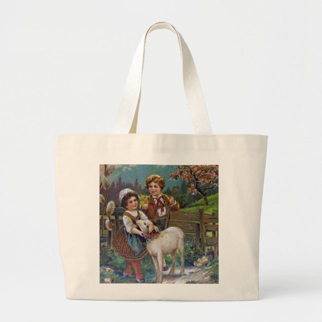 Bolsa Tote Grande Saudações páscoas 1908 (Frente)