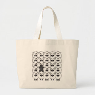 Bolsa Tote Grande Schnauzer nos carneiros