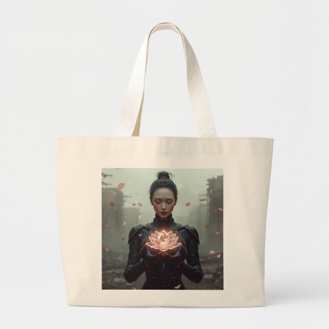 Bolsa Tote Grande Sci Fi Fantasy Art: Eternal Rebirth (Frente)