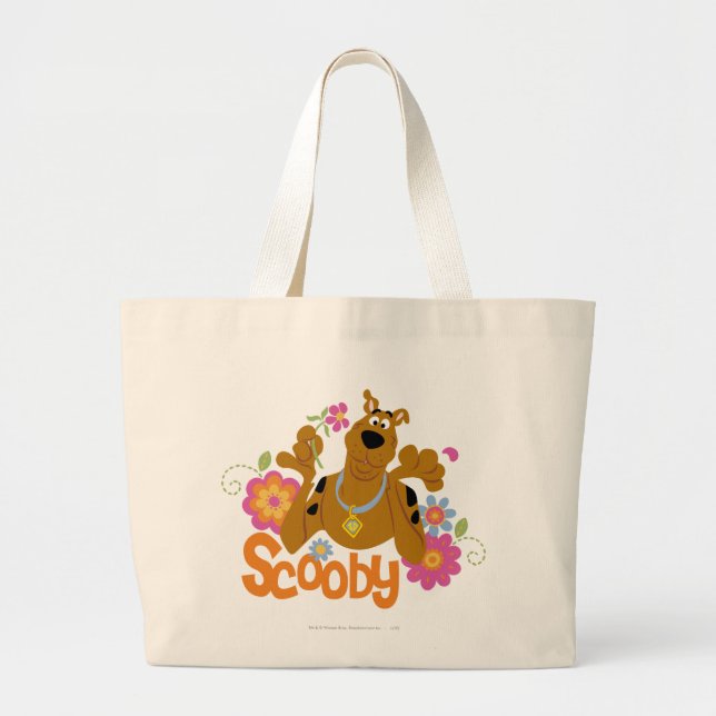 Bolsa Tote Grande Scooby-Doo Em Flores (Frente)