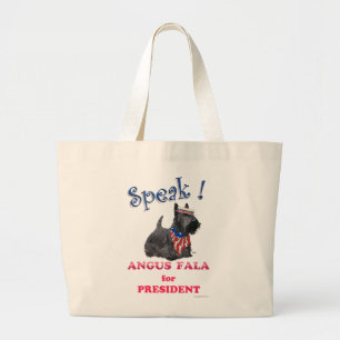 Bolsa Tote Grande Scottie Angus Fala para Presidente