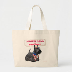 Bolsa Tote Grande Scottie Angus Fala para Presidente