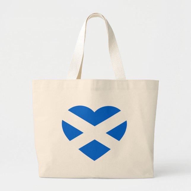 Bolsa Tote Grande Scottish Heartflag jtcn (Frente)