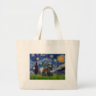 Bolsa Tote Grande Scottish Terrier 12c - Starry Night