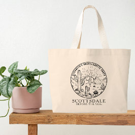 Bolsa Tote Grande Scottsdale Festa de solteira Bridesmaids Personali