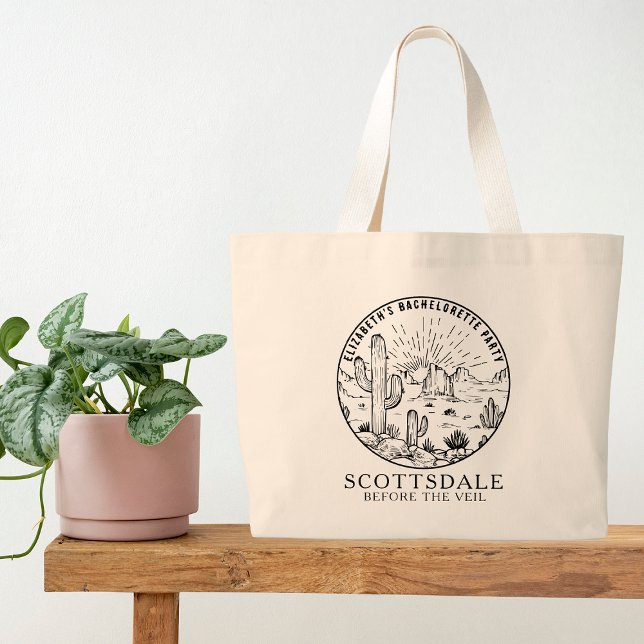 Bolsa Tote Grande Scottsdale Festa de solteira Bridesmaids Personali (Criador carregado)
