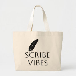 Bolsa Tote Grande Scribe Vibes Author Writer Poet 