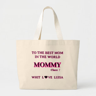 Bolsa Tote Grande Script da mãe da Mamãe personalizada