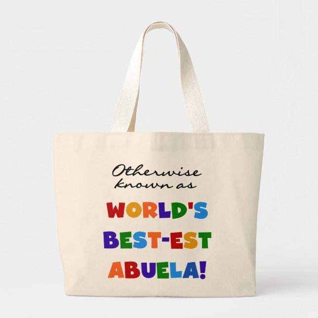 Bolsa Tote Grande Se não sabido como presentes do Melhor-est Abuela (Frente)