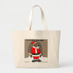 Bolsa Tote Grande Se Papai Noel Urso Camisetas Divertidas Presentes