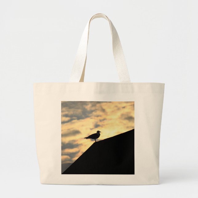 Bolsa Tote Grande Sea Gull Sunset (Frente)