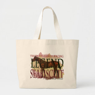 Bolsa Tote Grande Seabiscuit - legenda de competência do puro-sangu