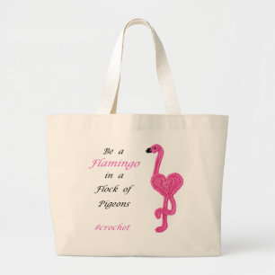 Bolsa Tote Grande Seja uma sacola do flamingo