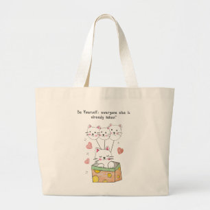 Bolsa Tote Grande Seja você mesmo. Todo mundo já está tomado."