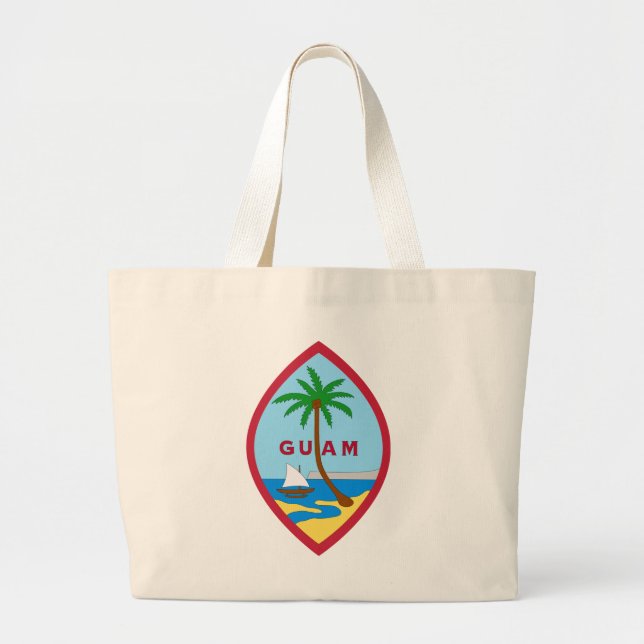 Bolsa Tote Grande Selo de Guam (Frente)