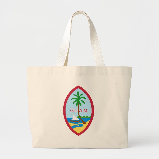 Bolsa Tote Grande Selo GU de Guam (Frente)