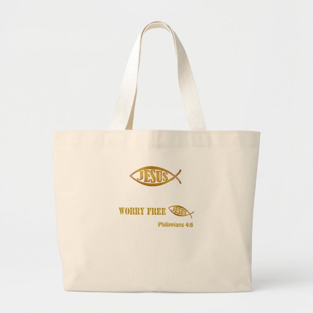 Bolsa Tote Grande Sem preocupações (Frente)