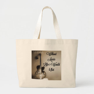 Bolsa Tote Grande Sem vida da música b liso