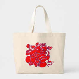 Bolsa Tote Grande Senhor abstrato Pitambara do vetor