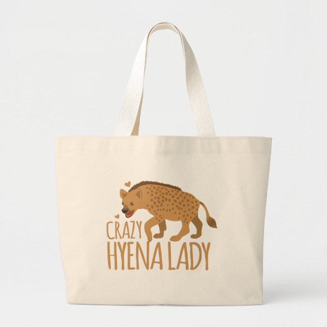 Bolsa Tote Grande senhora louca da hiena (Frente)