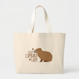 Bolsa Tote Grande senhora louca do capybara