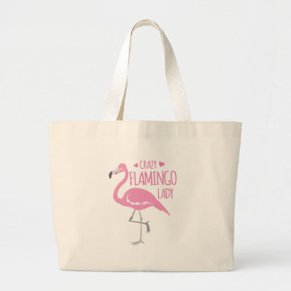 Bolsa Tote Grande Senhora louca do flamingo