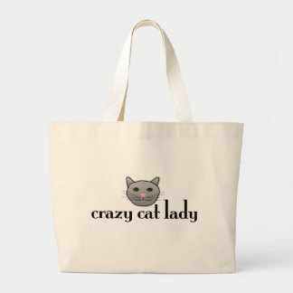 Bolsa Tote Grande Senhora louca do gato