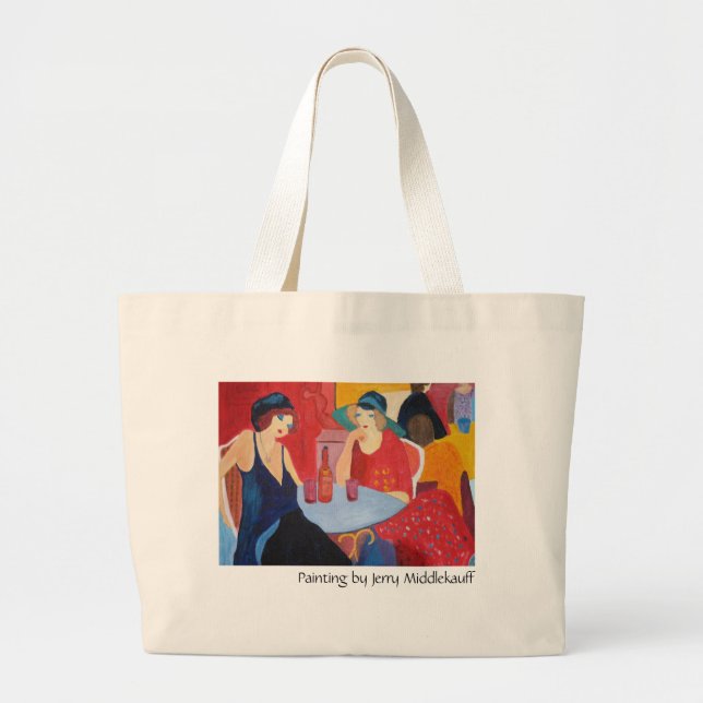Bolsa Tote Grande Senhoras no totebag do café (Frente)