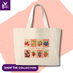 Bolsa Tote Grande SENSAÇÃO personalizável BERRY BOM Berries de moran