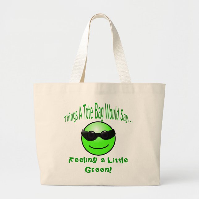 Bolsa Tote Grande Sentir um Pequeno Saco Verde (Frente)