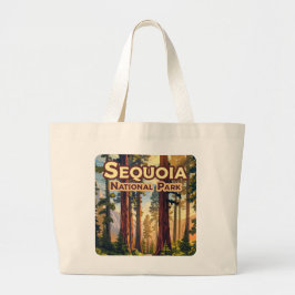 Bolsa Tote Grande Sequoia National Park California Tree Retro