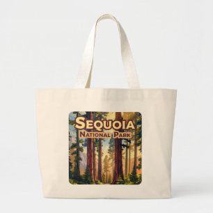 Bolsa Tote Grande Sequoia National Park California Tree Retro