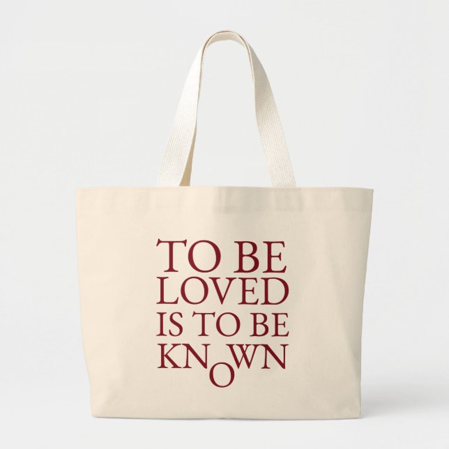 Bolsa Tote Grande Ser Amado É Ser Conhecido (Frente)