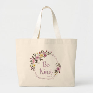 Bolsa Tote Grande Ser Rigoroso Amarelo Púrpura Aquarela