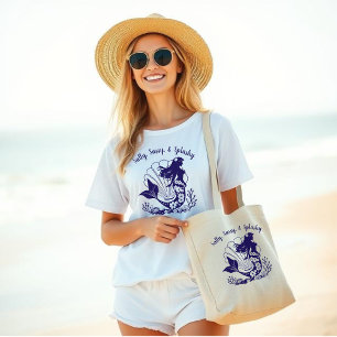 Bolsa Tote Grande Sereia Havaiana-Pescador-Salty Sassy & Splashy