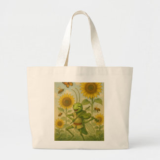 Bolsa Tote Grande Serenada de Verão: O Gateiro Gateiro Feliz