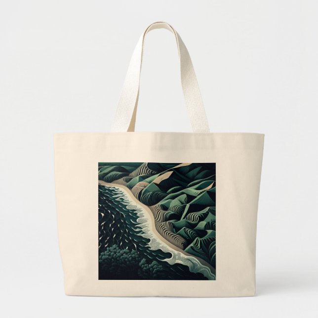 Bolsa Tote Grande Serene Shores (Frente)