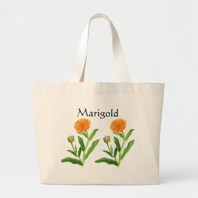 Bolsa Tote Grande Série Herb Garden - Marigold (Frente)