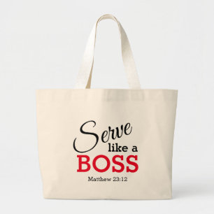 Bolsa Tote Grande SERVE COMO UM BOSS Christian