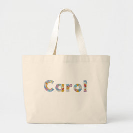 Bolsa Tote Grande Seu nome em letras florais artísticas / Carol
