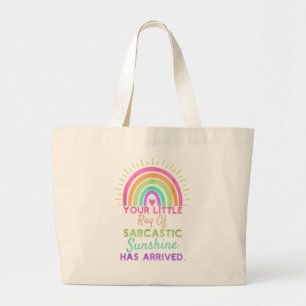 Bolsa Tote Grande Seu Pequeno Raio De Sol Sarcástico Chegou